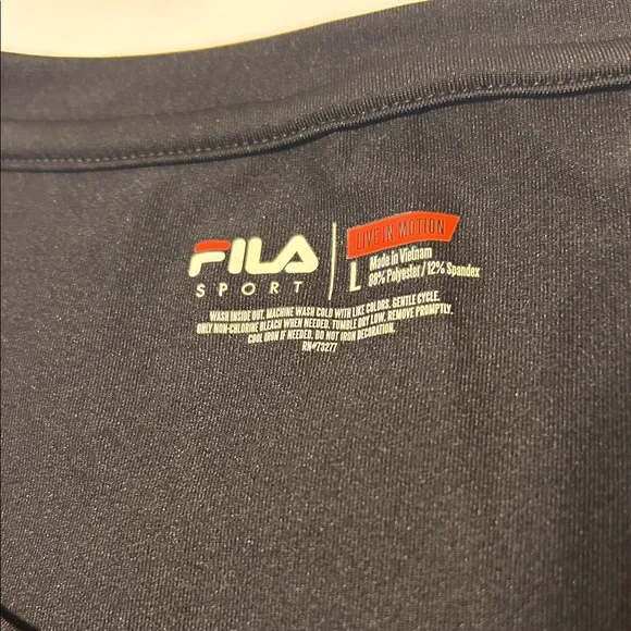 Fila Women's Black Tee with Colorful Accents - Picture 2 of 5